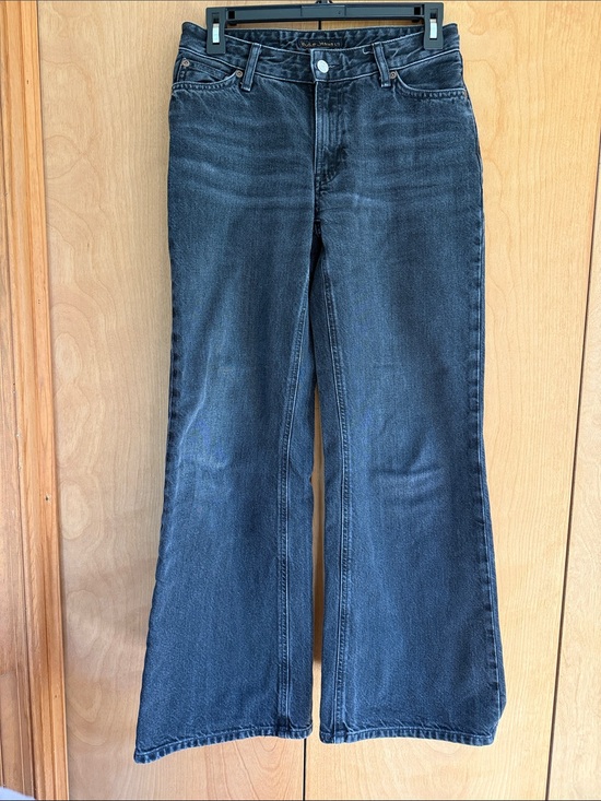 Nudie Jeans Denim - Nudie Jeans Women’s Black Wide-Leg Jeans - Classic Mid-Rise Style